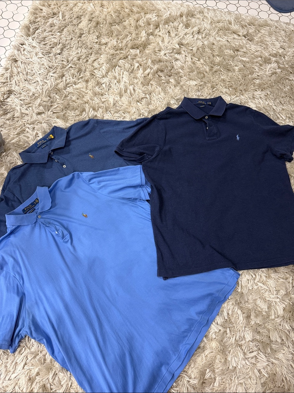 Bundle of 3 Polo by Ralph Lauren , Men's Polo Classic fit shirts size XL